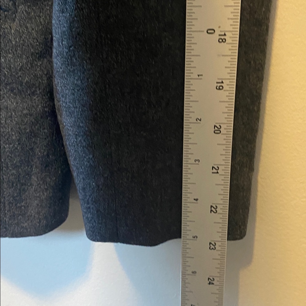 Lands End Vintage Jacket Women’s 6 Gray Wool Cashmere Blend Full Zip Collared - Picture 13 of 13